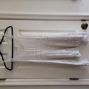 Intimately Free People White with Grey Dot Slip Dress